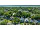 Overhead shot of a quaint neighborhood with tree-lined streets near the water, offering a serene residential atmosphere at 1011 Ashley Ave, Charleston, SC 29403