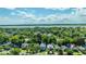 Picturesque aerial view of a dense residential area by the coast, featuring a mix of homes and mature trees at 1011 Ashley Ave, Charleston, SC 29403