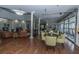 Inviting lounge area with modern decor, fireplace, and large windows at 1022 Basildon Rd, Mount Pleasant, SC 29466
