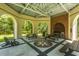 Relax and grill in the community pavilion that features ceiling fans, outdoor furniture and a brick fireplace at 1022 Basildon Rd, Mount Pleasant, SC 29466