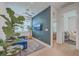 Living room with modern fixtures and views to another bedroom at 1032 Avenue Of Oaks, Charleston, SC 29407