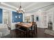 Dining area showcasing blue walls, a table with chairs, and access to other rooms at 106 Abigale Ln, Summerville, SC 29483