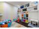 Colorful playroom with built-in shelves and ample space for activities at 106 Abigale Ln, Summerville, SC 29483