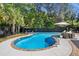 Backyard featuring a swimming pool, lounge chairs, and lush greenery at 106 Abigale Ln, Summerville, SC 29483