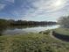 Relaxing river view featuring grassy shoreline and a wide, calm waterway, perfect for nature lovers at 1086 Arrowhead Rd, Saint Stephen, SC 29479