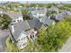 Beautiful aerial view of a residential community with waterfront views and lush landscaping at 11 Harleston Pl, Charleston, SC 29401