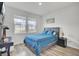 Cozy bedroom with a comfortable queen-size bed, side table, and large windows offering natural light at 116 Slater Lake Ln, Summerville, SC 29483