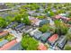 Beautiful aerial view showcasing the neighborhood's charming homes and mature trees at 13 H St, Charleston, SC 29403