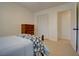 Bedroom with neutral carpet, white walls, closet and blanket on bed at 1307 Ventura Pl, Mount Pleasant, SC 29464