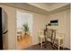Compact eat-in kitchen with views to the dining room and a small café table for casual dining at 1307 Ventura Pl, Mount Pleasant, SC 29464