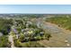 A stunning aerial view of a waterfront community nestled among mature trees and serene marshland at 1339 River Otter Court, Mount Pleasant, SC 29466