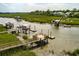 Private boat dock offering direct access to the water, perfect for boating and water activities in coastal community at 1339 River Otter Court, Mount Pleasant, SC 29466