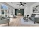 An open living space offering modern fixtures, recessed lights and stylish furniture at 1387 W Lenevar Dr, Charleston, SC 29407