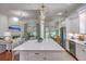 Open concept kitchen showcasing a large island, pendant lighting, and stainless steel appliances at 1535 Capel St, Mount Pleasant, SC 29466