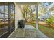 A beautiful porch area with an outdoor grill and stone flooring at 1543 Gemstone Dr, Mount Pleasant, SC 29464