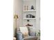 Charming built-in shelves with decorative accents, offering stylish storage and display space in this room at 1543 Gemstone Dr, Mount Pleasant, SC 29464
