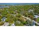 Wide aerial view of the property, surrounded by lush greenery, other homes, and a scenic river landscape at 17 24Th Ave, Isle of Palms, SC 29451