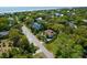 Aerial view of a coastal community with single Gathering homes nestled among lush, mature trees and ocean views at 17 24Th Ave, Isle of Palms, SC 29451