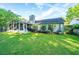 Spacious backyard with green lawn, screen porch and room for outdoor activities at 1722 S Nicole Pl, Charleston, SC 29414