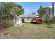 Large backyard with a back deck gazebo and storage shed at 227 Lipman St, Summerville, SC 29483