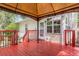 A backyard patio with steps leading down into the grass at 227 Lipman St, Summerville, SC 29483