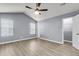 Bright bedroom with vaulted ceilings, hardwood floors, and a walk-in closet at 227 Lipman St, Summerville, SC 29483