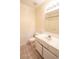 Neutral bathroom with a single vanity, tile floors and standard shower at 2402 Riverridge Ct, Moncks Corner, SC 29461