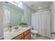 Clean and modern bathroom with a shower-tub combo and updated vanity area at 255 Longford Dr, Summerville, SC 29483