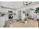 Open-concept living area with kitchen including stainless appliances and eat-in dining and living space at 3484 Johan Blvd, Johns Island, SC 29455