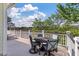 Enjoy outdoor dining on this balcony with water views at 3600 Henrietta Hartford Rd, Mount Pleasant, SC 29466