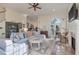 Spacious living room with fireplace, comfortable seating, and a seamless flow to other areas of the home at 3600 Henrietta Hartford Rd, Mount Pleasant, SC 29466