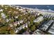 Aerial view of charming beachside community with lush landscaping and stunning ocean views at 40 Grand Pavilion Blvd, Isle of Palms, SC 29451