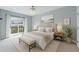 Cozy bedroom features a private balcony, soft lighting, and modern furnishings at 4926 Lake Palmetto Ln, North Charleston, SC 29418