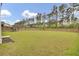 A spacious backyard with a well-maintained lawn and a tall wooden privacy fence at 648 Chigwell Springs Ln, Summerville, SC 29486