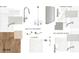 Image displays various materials for the bathrooms and kitchen, showing all design elements at 767 Maynard Ln, Summerville, SC 29486