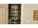 Organized pantry with wire shelving offers storage solutions for a tidy and efficient kitchen at 8107 Old London Rd, North Charleston, SC 29406