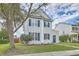 Charming two-story home with well-manicured lawn, mature tree, and blue shutters at 83 Creekside Dr, Summerville, SC 29485