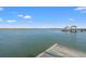 Picturesque waterfront view with a dock under a blue sky, perfect for boating and relaxing at 1214 Tabby Dr, Folly Beach, SC 29439