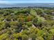 Aerial view of property nestled among green trees, golf course, and ocean view at 108 High Hammock Villas Dr, Seabrook Island, SC 29455