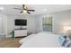 Serene bedroom with king bed, plush bench, and soft lighting, creating a relaxing retreat at 108 High Hammock Villas Dr, Seabrook Island, SC 29455