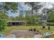 Cozy backyard patio area with comfortable seating, overlooking the boardwalk and picturesque pond at 1134 Shadow Lake Cir # 55, Mount Pleasant, SC 29464