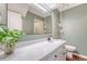 Stylish bathroom boasts a quartz countertop, modern lighting, and an updated vanity at 1134 Shadow Lake Cir # 55, Mount Pleasant, SC 29464