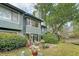 Home exterior featuring a private patio with outdoor seating, landscaping, and water views at 1134 Shadow Lake Cir # 55, Mount Pleasant, SC 29464