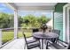 Inviting screened porch with outdoor seating, offering a serene view of the lush backyard at 123 Mcdonald Ct, Summerville, SC 29485