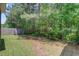 Private backyard featuring a wooded area, a wooden fence, and a well-maintained lawn at 134 Longford Dr, Summerville, SC 29483