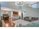 Open-concept living room with hardwood floors, high ceilings and ample natural light at 134 Longford Dr, Summerville, SC 29483