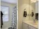 Bathroom with shower, vanity, mirror, and natural light from the window at 139 Pointer Dr, Goose Creek, SC 29445