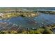 Stunning aerial view of waterfront property with private docks and lush green surroundings on Eutaw Battalion Drive at 1470 Eutaw Battalion Dr, Charleston, SC 29412