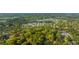 Aerial view featuring a residential area with lush trees, a pond, and well-maintained homes at 1518 Southwick Dr, Johns Island, SC 29455