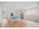 Open-concept kitchen with a large island, stainless steel appliances, and hardwood floors at 154 Helena Park Dr, Summerville, SC 29486